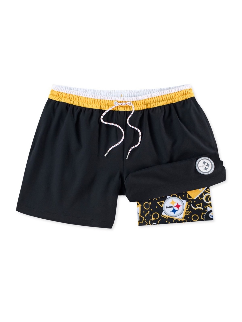 New‎ Mens Chubbies Pittsburgh Steelers Lined Swim Shorts Trunks NFL 5.5”